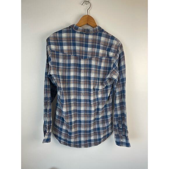 OFFICINE GENERALE Lipp Plaid Flannel Button-Up Men's Shirt Size Small - Picture 5 of 6